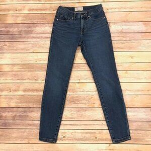 Everlane Ankle Mid Rise Skinny Authentic Stretch Jeans Medium Blue Wash